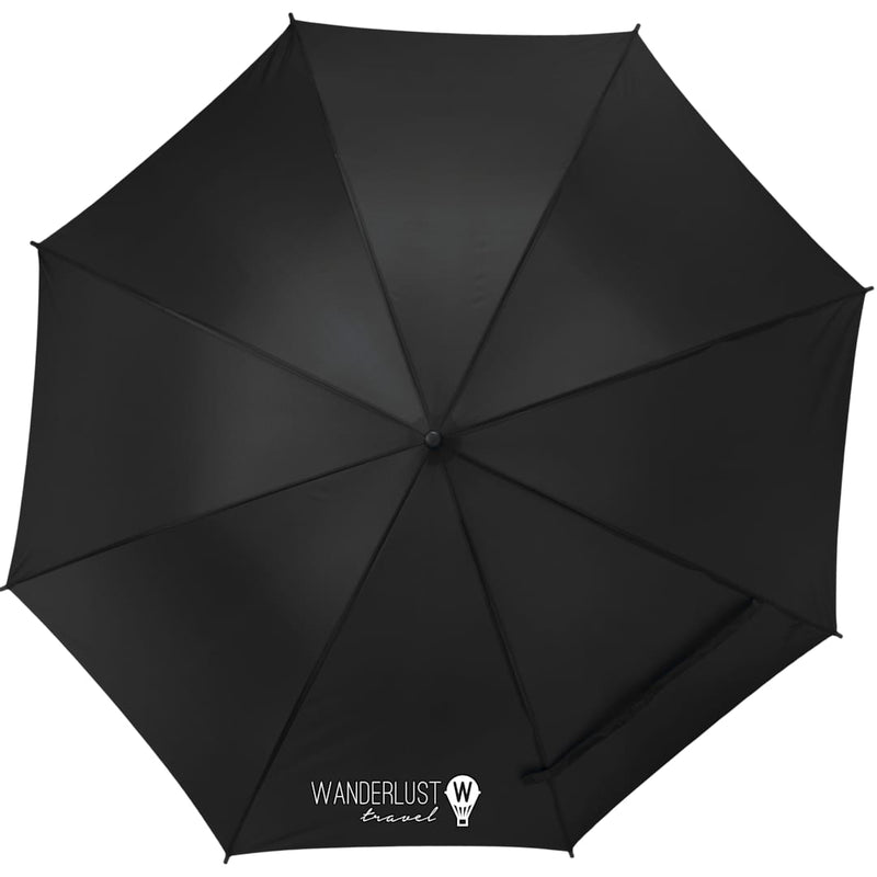 Front View of Black 46" Auto Open Umbrella