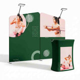 10ft Tension Fabric Display - Kit 5 — complete trade show booth setup