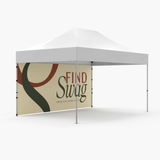 Custom-branded Canopy Wall — 40mm Hex Frame — 10x15 — back wall view