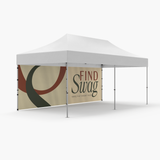 Custom-branded Canopy Wall — 40mm Hex Frame — 10x20 — back wall view
