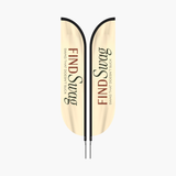 16ft double-sided feather flag mockup