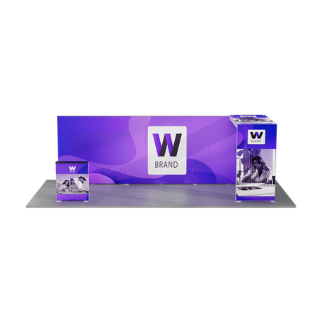 20ft Backlit Lightbox Display - Kit 2 — kit hero, full booth setup