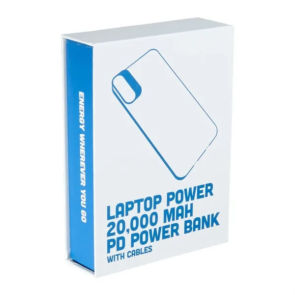 Laptop Power 20,000 mAh PD Power Bank with Cables