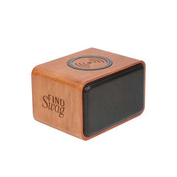 Wood Bluetooth Speaker with Wireless Charging Pad