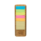 Custom branded FSC 100% Bamboo Ruler with Sticky Notes for promotional events