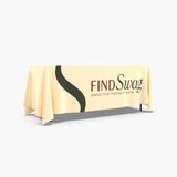 Custom 6ft loose throw table cover with full-color dye sublimation print