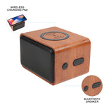 Wood Bluetooth Speaker with Wireless Charging Pad — branded bluetooth speakers product view 2