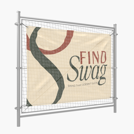 10oz Mesh Vinyl Banner — wind-permeable mesh vinyl for outdoor fence and stadium signage