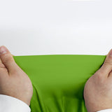 Full-color dye sub printed round stretch table cover detail view