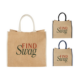 Large Jute Tote - Find Swag