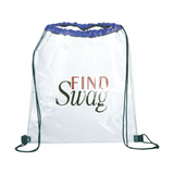 Rally Clear Drawstring Bag - Find Swag