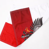 Pole flag styled outdoors