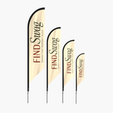Custom angled flag with full-color dye sublimation print