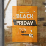 Adhesive Window Perf — perforated window vinyl printed graphic on storefront