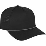 Black Cap America Summit Perforated Cap with Rope plain