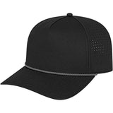 Black Cap America Summit Perforated Cap with Rope plain