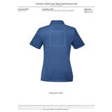 Black Women's DADE Short Sleeve Polo