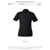 Black Women's DADE Short Sleeve Polo