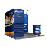 10ft Tension Fabric Display - Kit 1 — alternate angle, full booth composed
