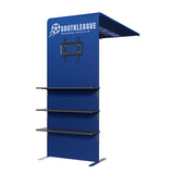 10ft Tension Fabric Display - Kit 1 — L-shelf side wing with TV mount