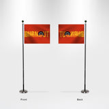 Pole flag size comparison