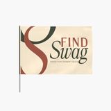 Custom pole flag with full-color print