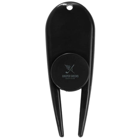 Front View of Black Divot Tool with Ball Marker