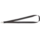 Front View of Black Lanyard with Lobster Clip plain