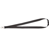 Front View of Black Lanyard with Lobster Clip plain