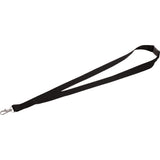 Front View of Black Lanyard with Lobster Clip plain