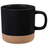Front View of Black Santos 12oz Ceramic Mug plain