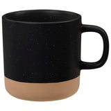 Front View of Black Santos 12oz Ceramic Mug plain