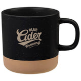 Front View of Black Santos 12oz Ceramic Mug