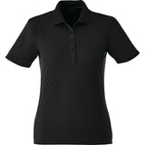 Front View of Black Women's DADE Short Sleeve Polo plain