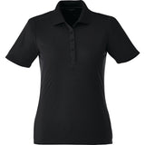 Front View of Black Women's DADE Short Sleeve Polo plain