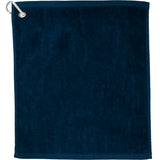 Front View of Blue 1.3 lb./doz. 18x15in Terry Golf Towel plain
