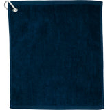 Front View of Blue 1.3 lb./doz. 18x15in Terry Golf Towel plain