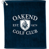 Front View of Blue 1.3 lb./doz. 18x15in Terry Golf Towel