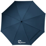 Front View of Blue 60" Manual Golf Umbrella