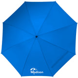 Front View of Blue 60" Manual Golf Umbrella