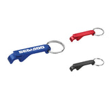 Front View of Blue Aluminum Bottle / Can Opener