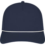 Front View of Blue Cap America Summit Perforated Cap with Rope plain