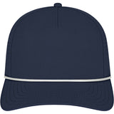 Front View of Blue Cap America Summit Perforated Cap with Rope plain