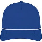 Front View of Blue Cap America Summit Perforated Cap with Rope plain