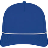 Front View of Blue Cap America Summit Perforated Cap with Rope plain