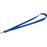 Front View of Blue Lanyard with Lobster Clip plain