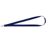 Front View of Blue Lanyard with Lobster Clip plain