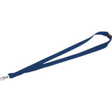Front View of Blue Lanyard with Lobster Clip plain