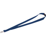Front View of Blue Lanyard with Lobster Clip plain
