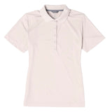 Front View of Brown Women's DADE Short Sleeve Polo plain